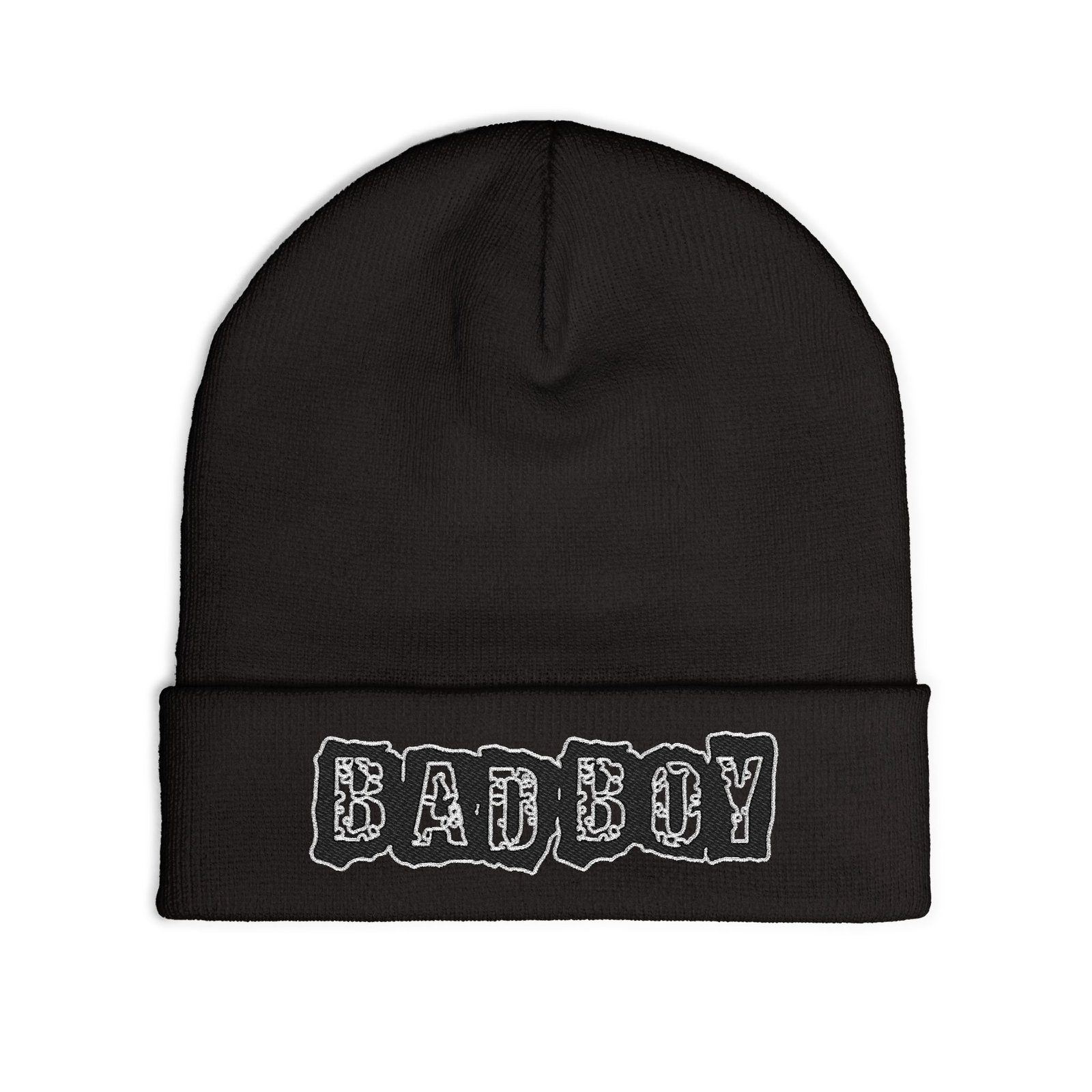 Embroidered "BAD BOY" Knit Beanie – Street Style Winter Hat - Image 7