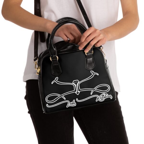 Shoulder Handbag with Artistic Design - Image 3