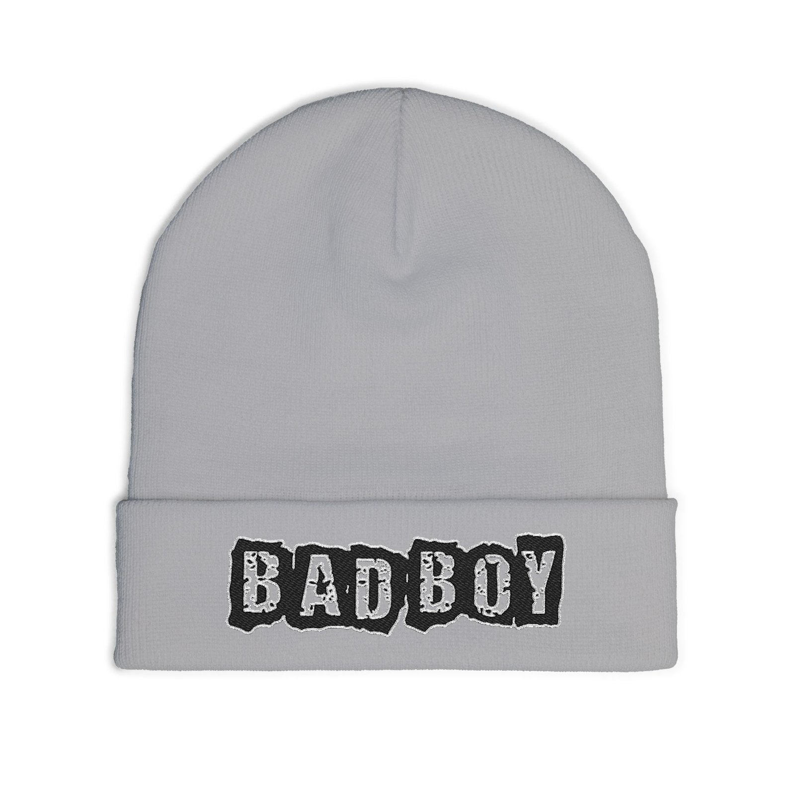 Embroidered "BAD BOY" Knit Beanie – Street Style Winter Hat - Image 3
