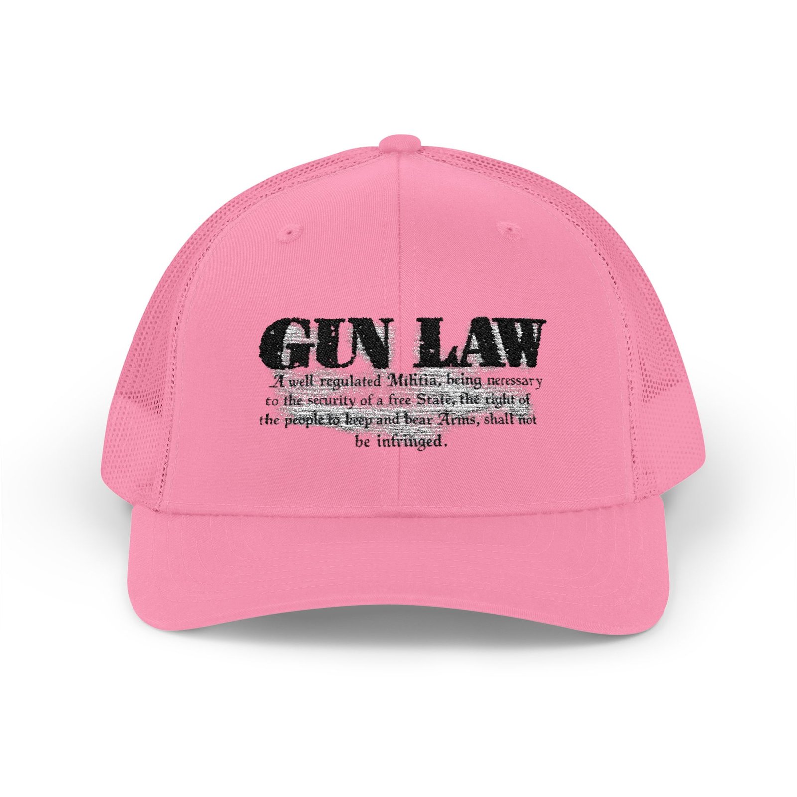 Gun Law Embroidered Rodeo Rope Snapback Trucker Cap - Image 41