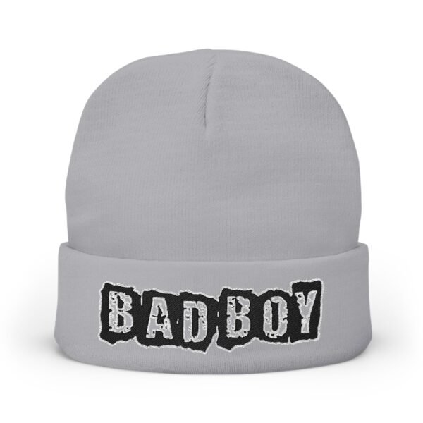 Embroidered "BAD BOY" Knit Beanie – Street Style Winter Hat - Image 24