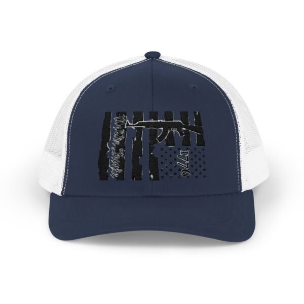 1776 Embroidered Rodeo Rope Snapback Trucker Cap - Image 37