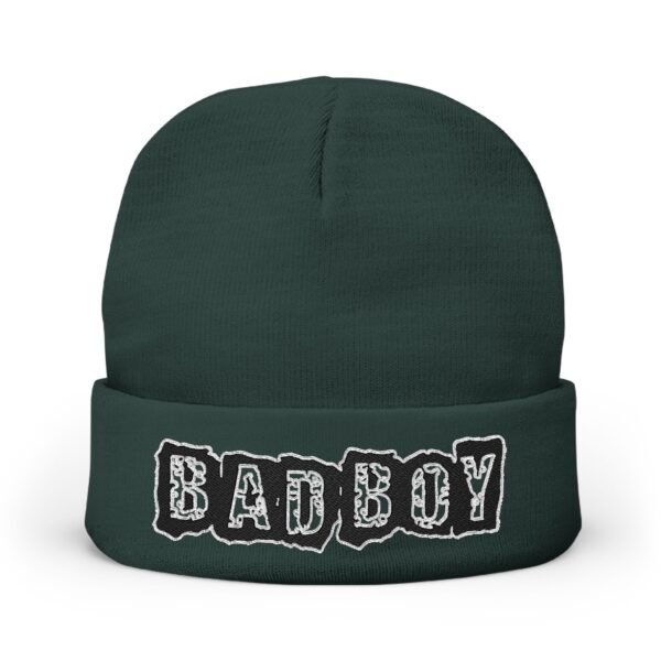 Embroidered "BAD BOY" Knit Beanie – Street Style Winter Hat - Image 9
