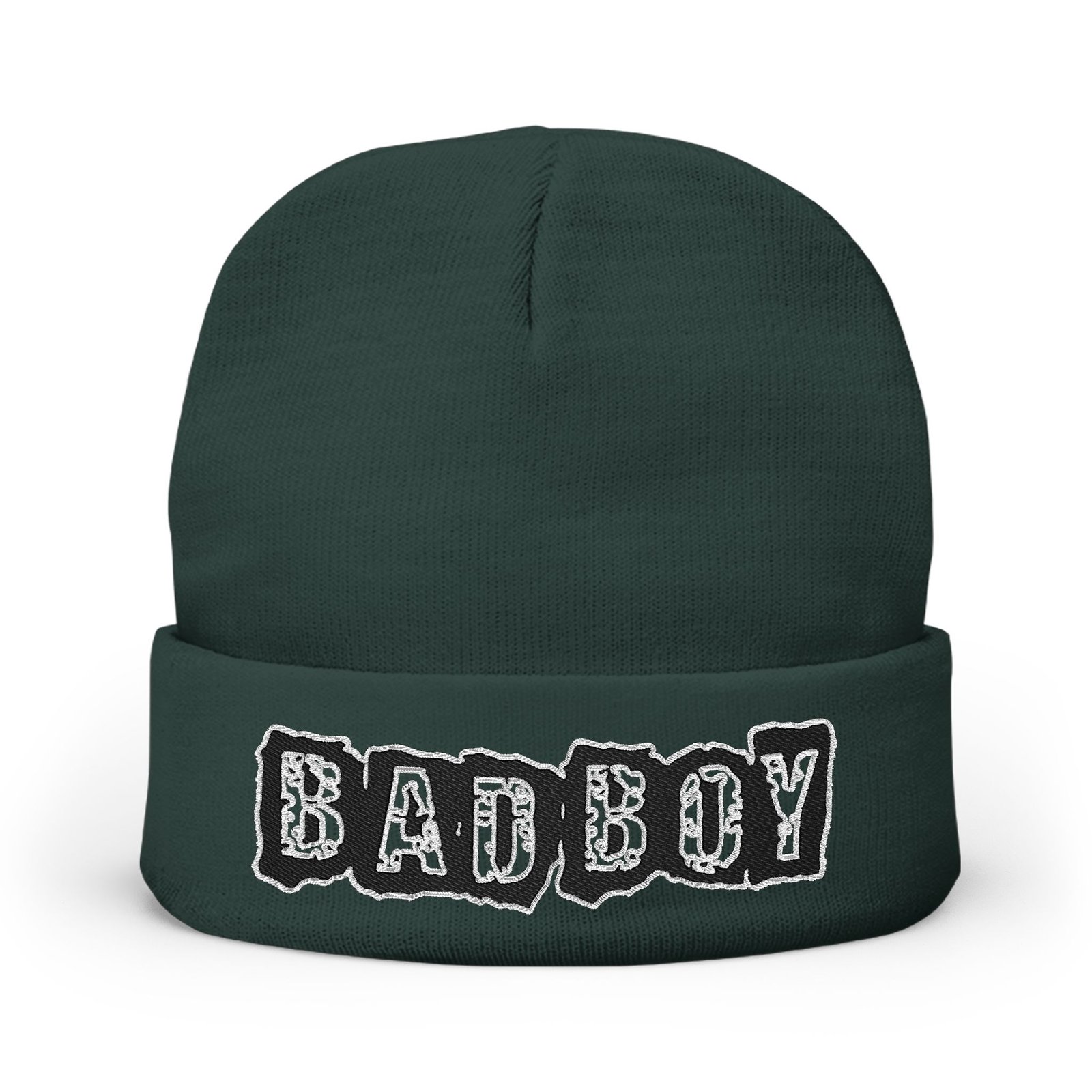 Embroidered "BAD BOY" Knit Beanie – Street Style Winter Hat - Image 9