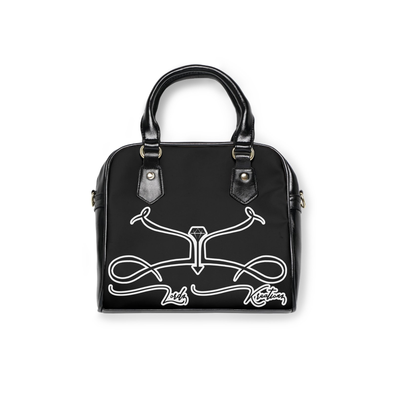 Shoulder Handbag with Artistic Design - Image 2