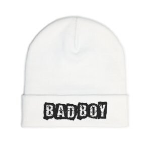 Embroidered "BAD BOY" Knit Beanie – Street Style Winter Hat - Image 18