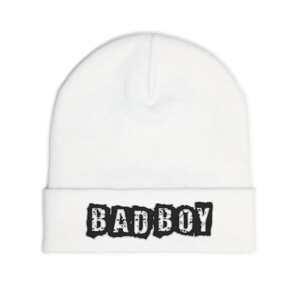 Embroidered "BAD BOY" Knit Beanie – Street Style Winter Hat - Image 18