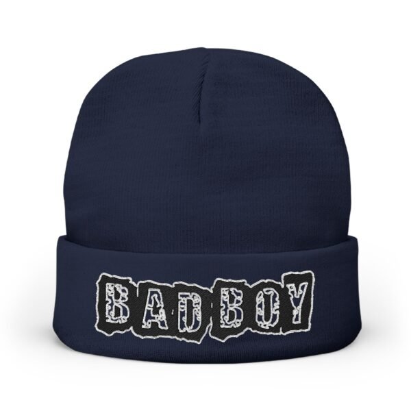 Embroidered "BAD BOY" Knit Beanie – Street Style Winter Hat - Image 13