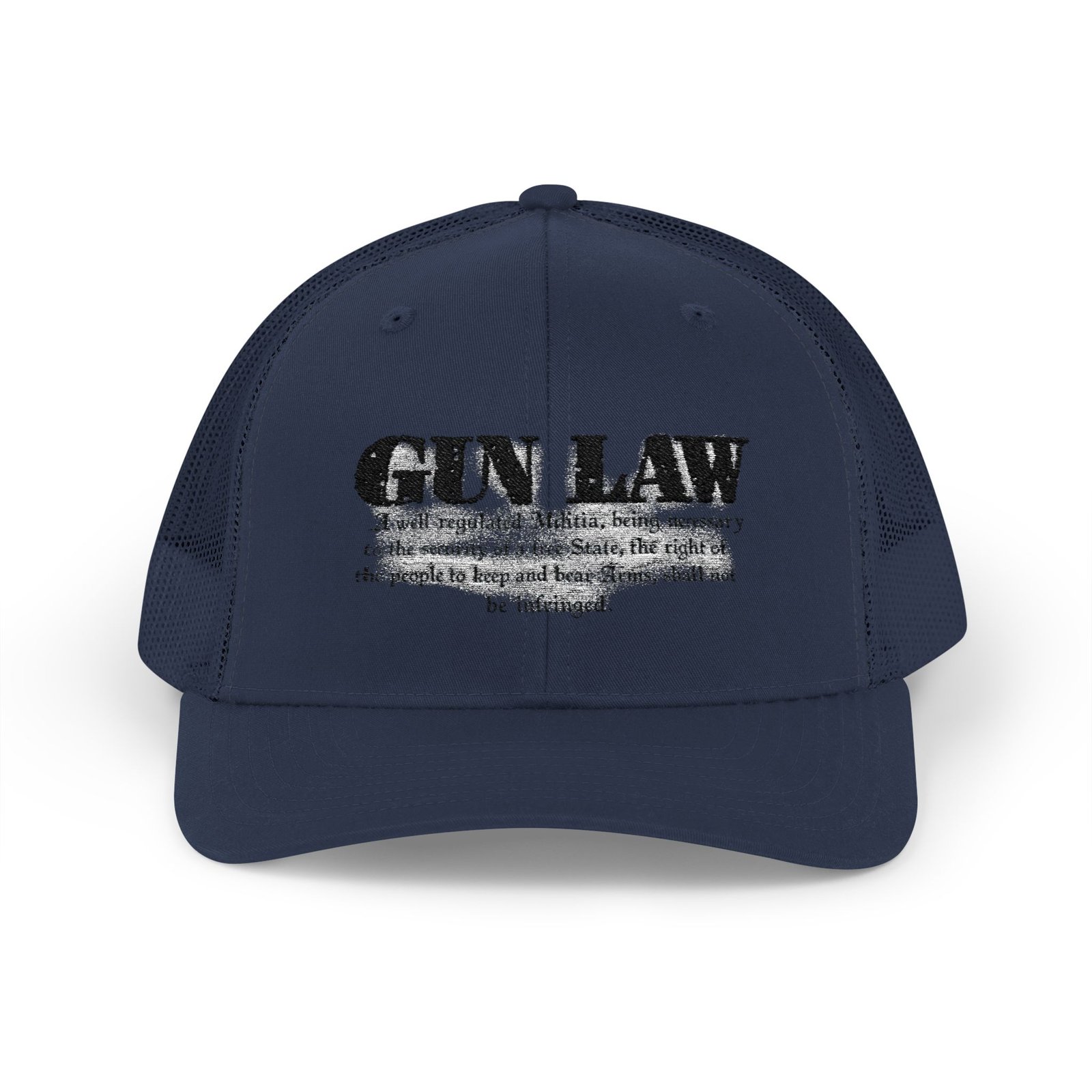 Gun Law Embroidered Rodeo Rope Snapback Trucker Cap - Image 33