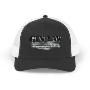 Gun Law Embroidered Rodeo Rope Snapback Trucker Cap - Image 17