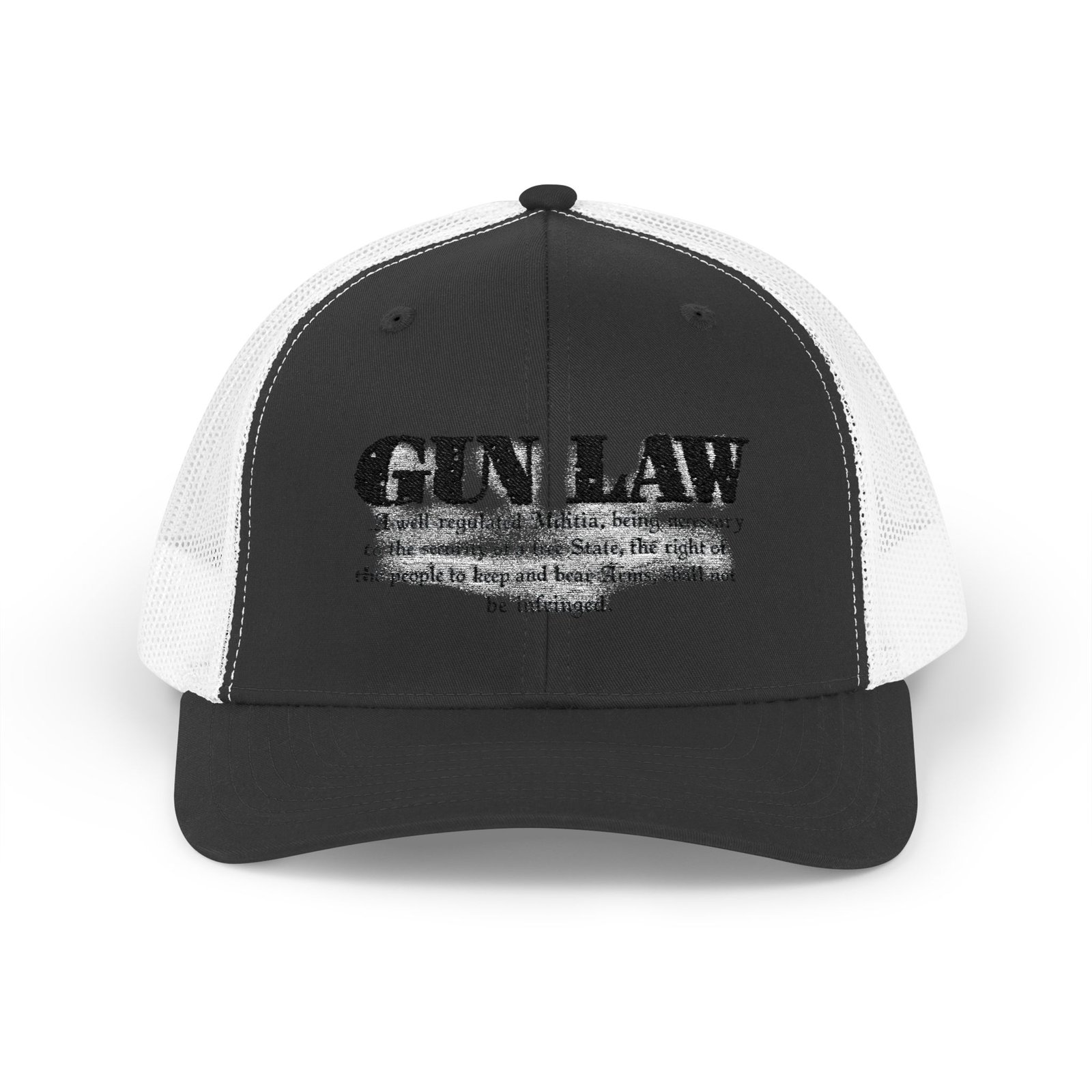 Gun Law Embroidered Rodeo Rope Snapback Trucker Cap - Image 17