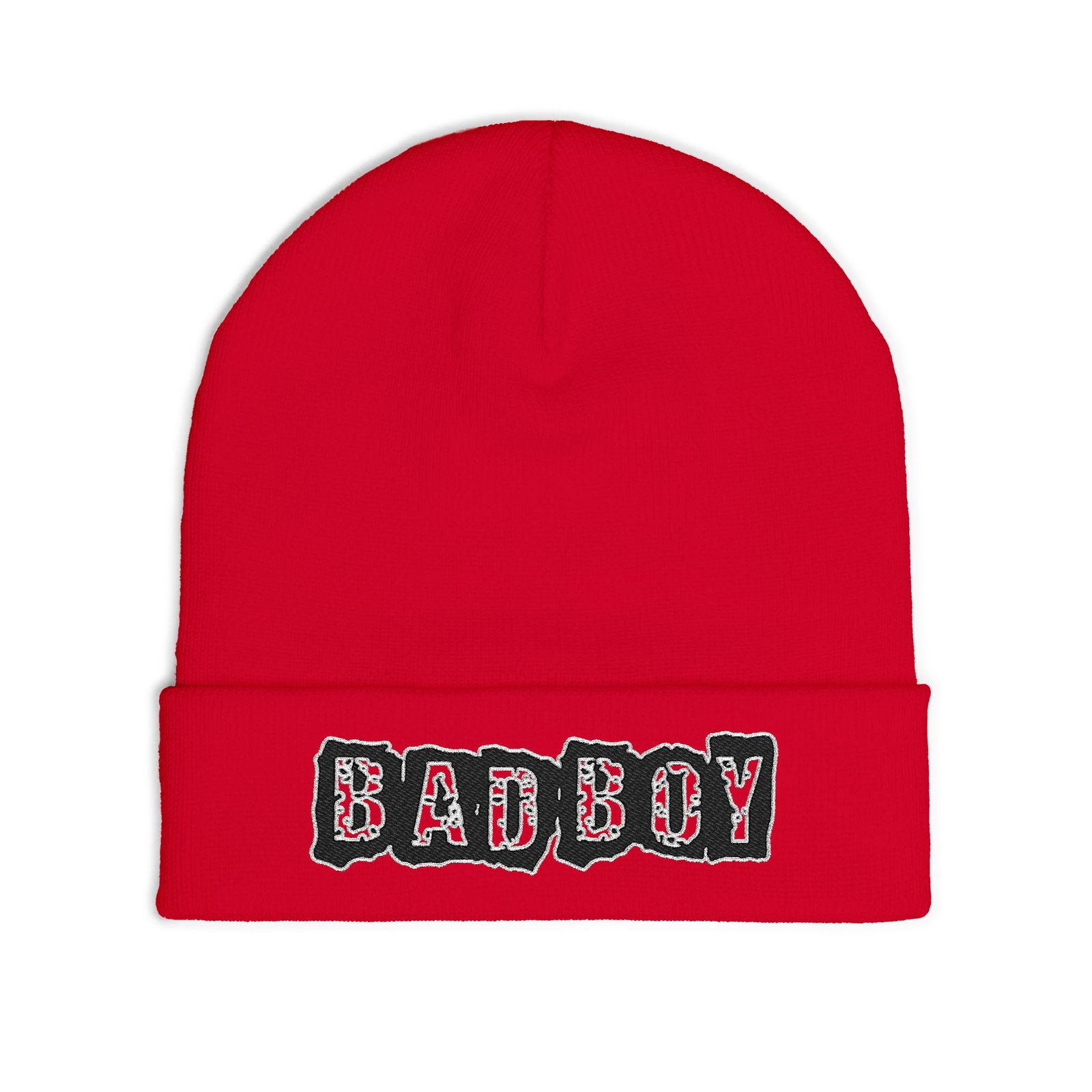 Embroidered "BAD BOY" Knit Beanie – Street Style Winter Hat - Image 22