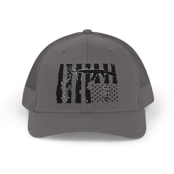 1776 Embroidered Rodeo Rope Snapback Trucker Cap - Image 9