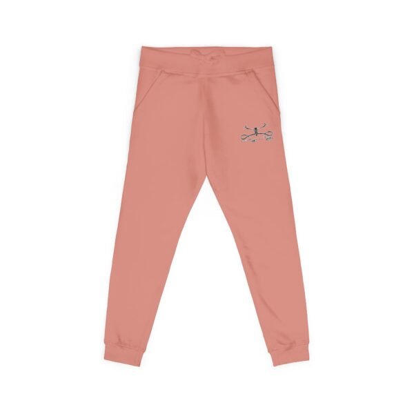 Embroidered Floral Joggers — Coral Fleece Sweatpants - Image 3