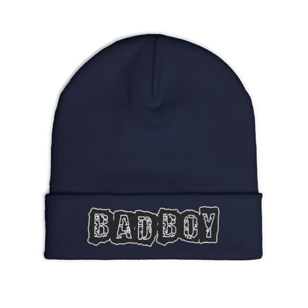 Embroidered "BAD BOY" Knit Beanie – Street Style Winter Hat - Image 15