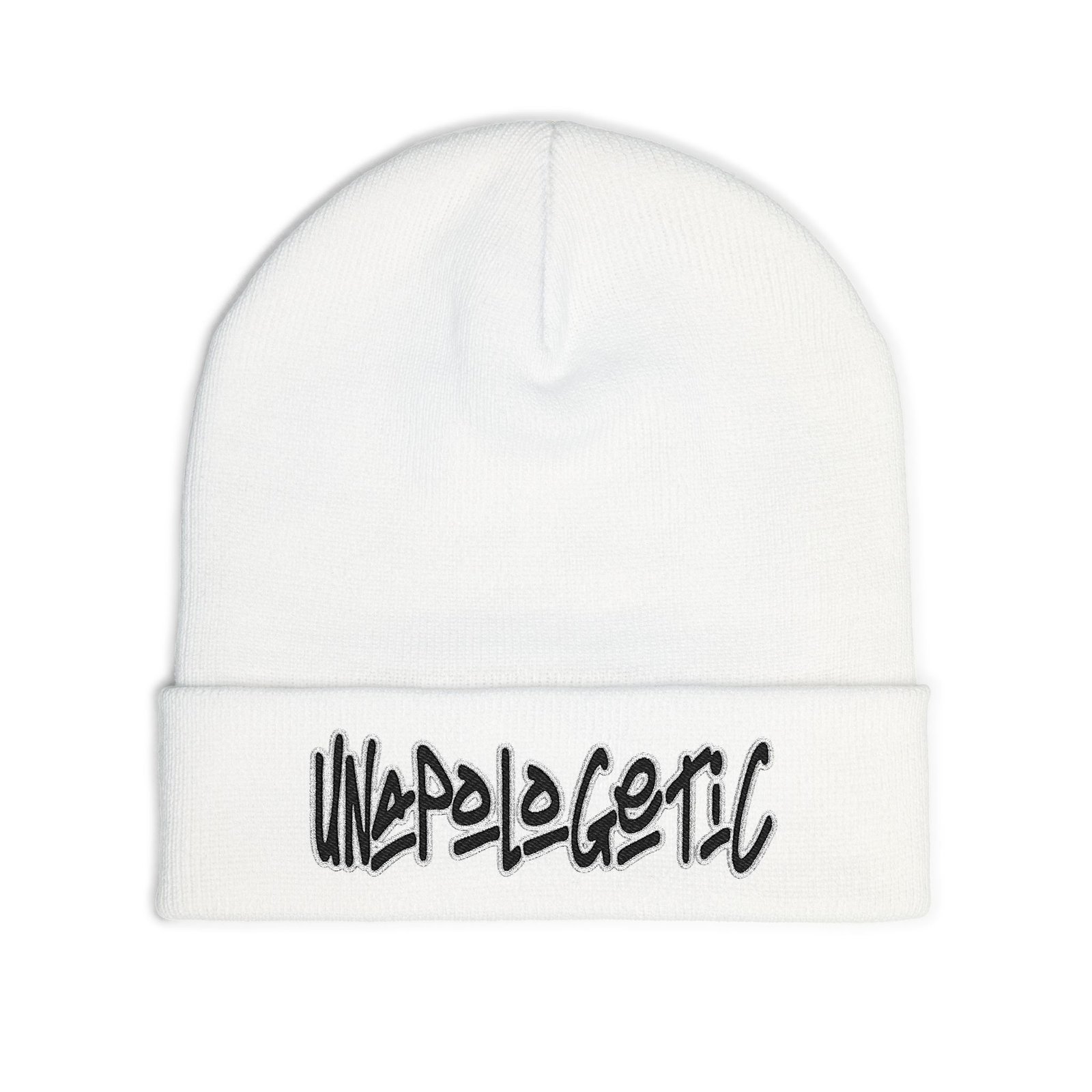 Embroidered "UNAPOLOGETIC" Knit Beanie – Street Style Winter Hat - Image 19