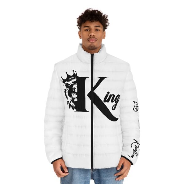 King Puffer Jacket — 'Gun Law' Patriotic We the People American Flag Design - Image 3