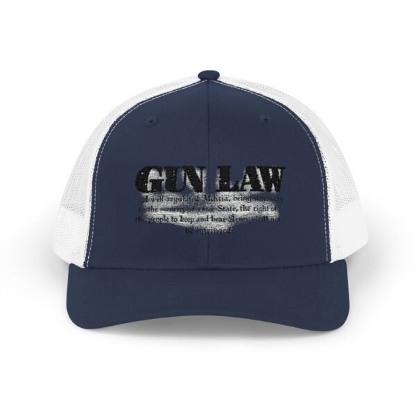 Gun Law Embroidered Rodeo Rope Snapback Trucker Cap - Image 37