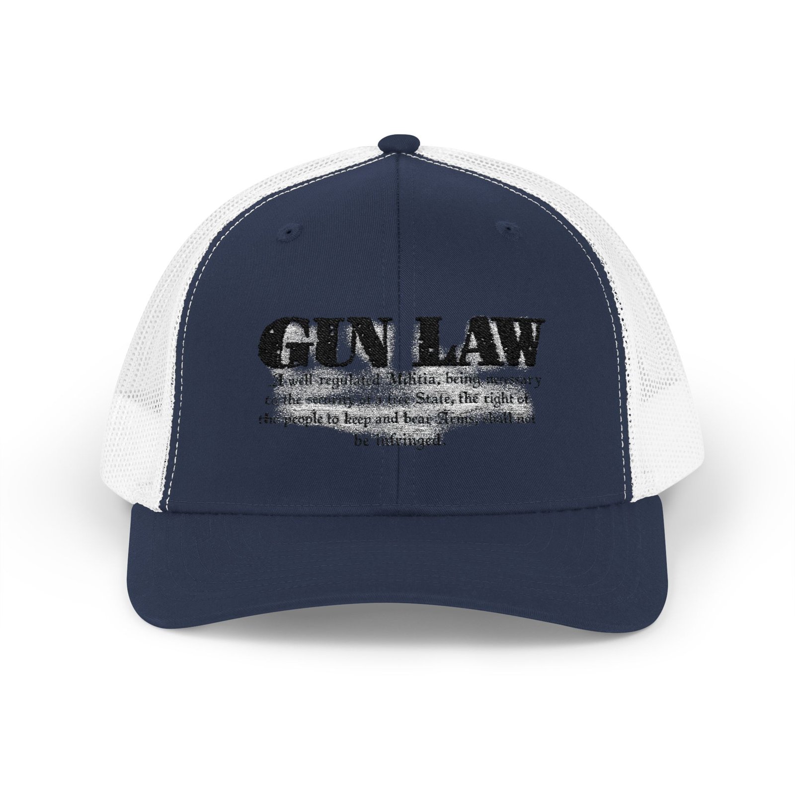 Gun Law Embroidered Rodeo Rope Snapback Trucker Cap - Image 37