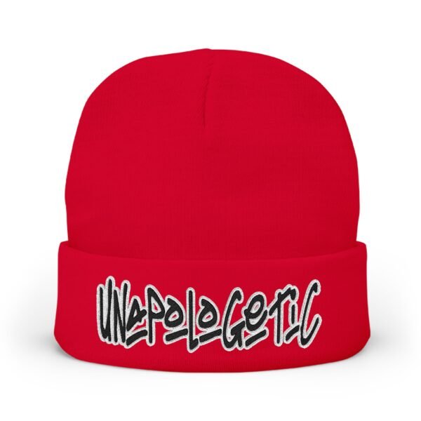 Embroidered "UNAPOLOGETIC" Knit Beanie – Street Style Winter Hat - Image 21