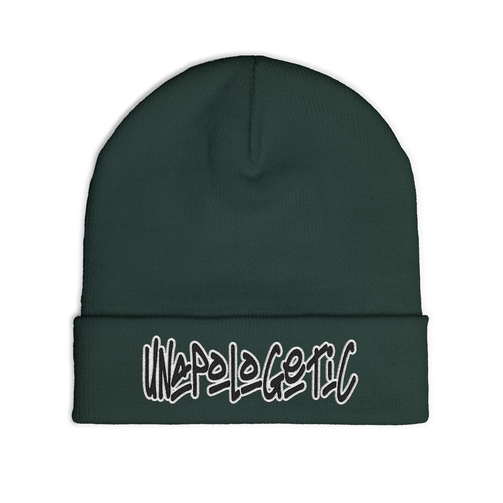 Embroidered "UNAPOLOGETIC" Knit Beanie – Street Style Winter Hat - Image 11