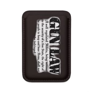 MagSafe Vegan Wallet — 'Gun Law' Heart & Pistols Card Holder - Image 3