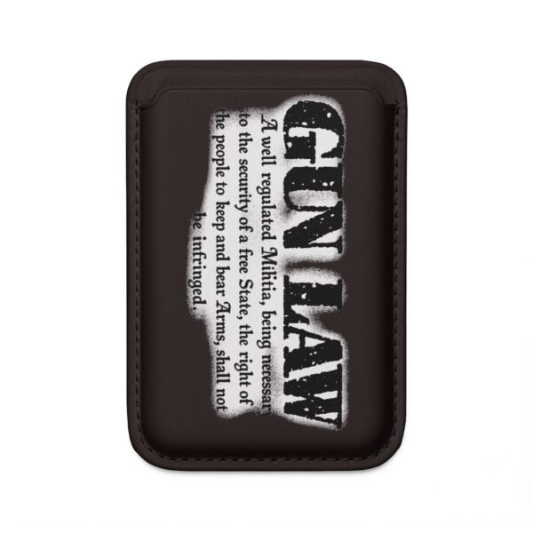 MagSafe Vegan Wallet — 'Gun Law' Heart & Pistols Card Holder - Image 3