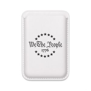 MagSafe Vegan Wallet — 'We The People' Heart & Pistols Card Holder - Image 1