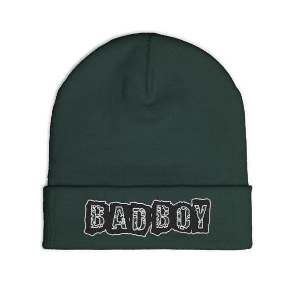 Embroidered "BAD BOY" Knit Beanie – Street Style Winter Hat - Image 11