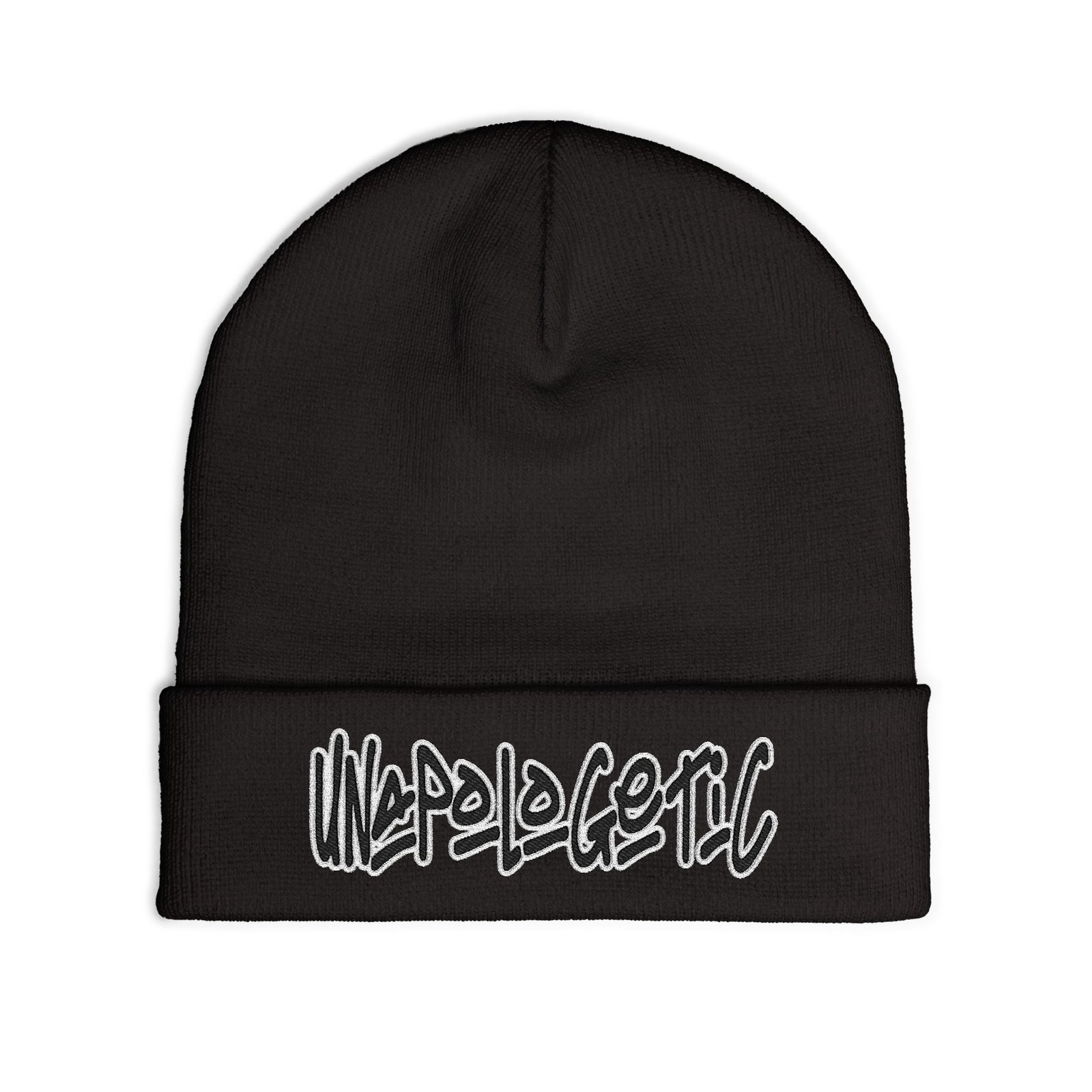Embroidered "UNAPOLOGETIC" Knit Beanie – Street Style Winter Hat - Image 7