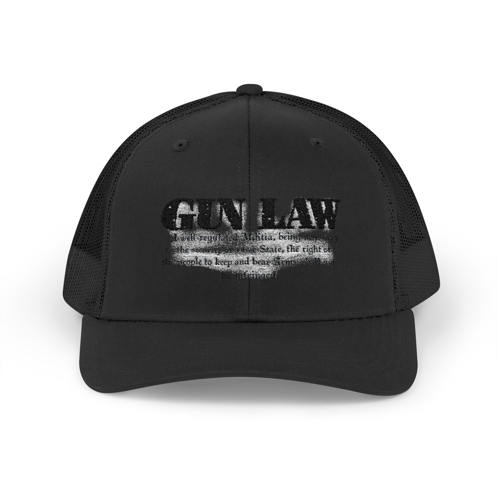 Gun Law Embroidered Rodeo Rope Snapback Trucker Cap - Image 13