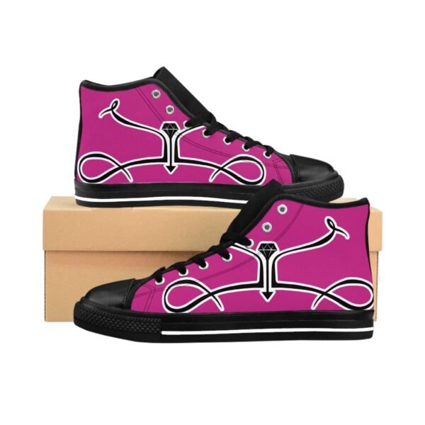 Pink Men's High-top Sneakers - Image 2