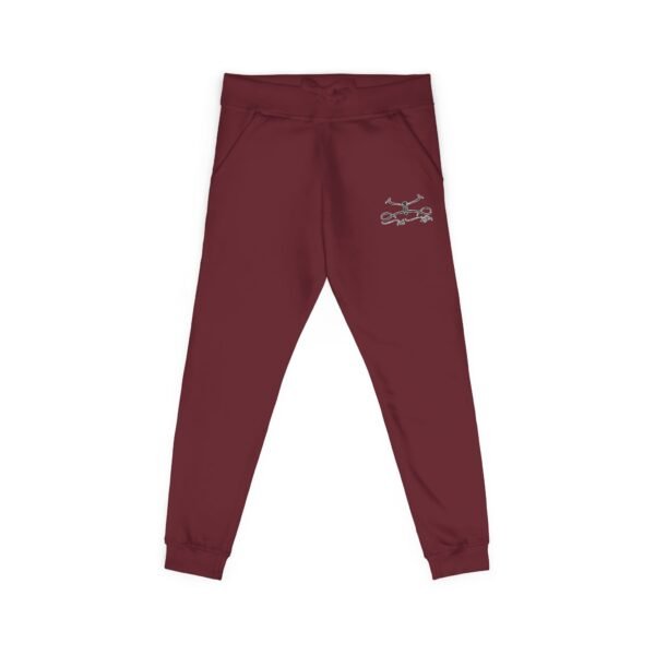 Embroidered Floral Joggers — Coral Fleece Sweatpants - Image 23