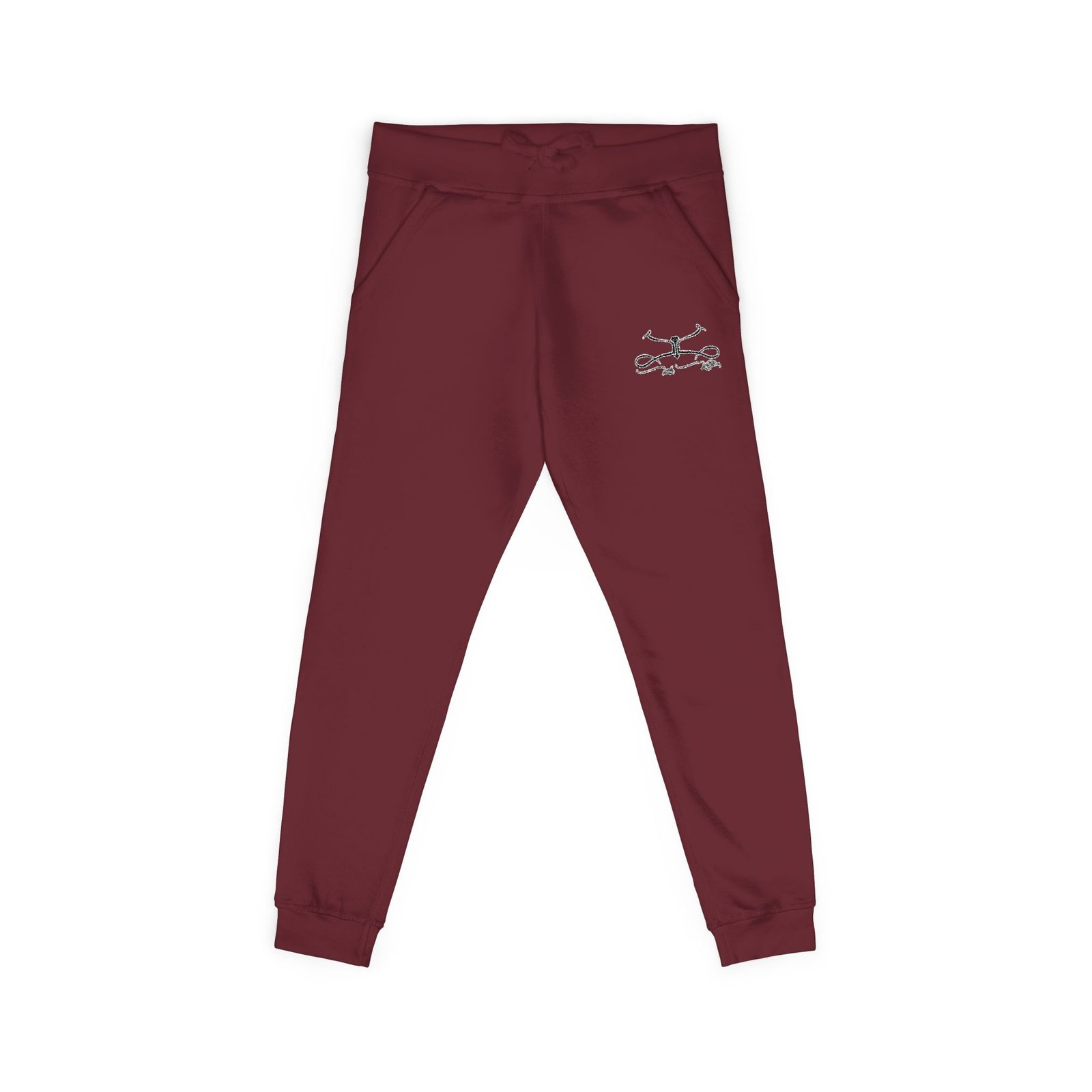 Embroidered Floral Joggers — Coral Fleece Sweatpants - Image 23