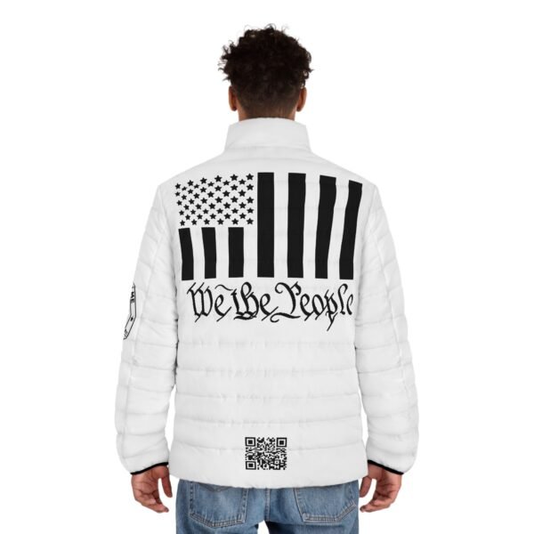 Puffer Jacket — 'Gun Law' Patriotic We the People American Flag Design - Image 4