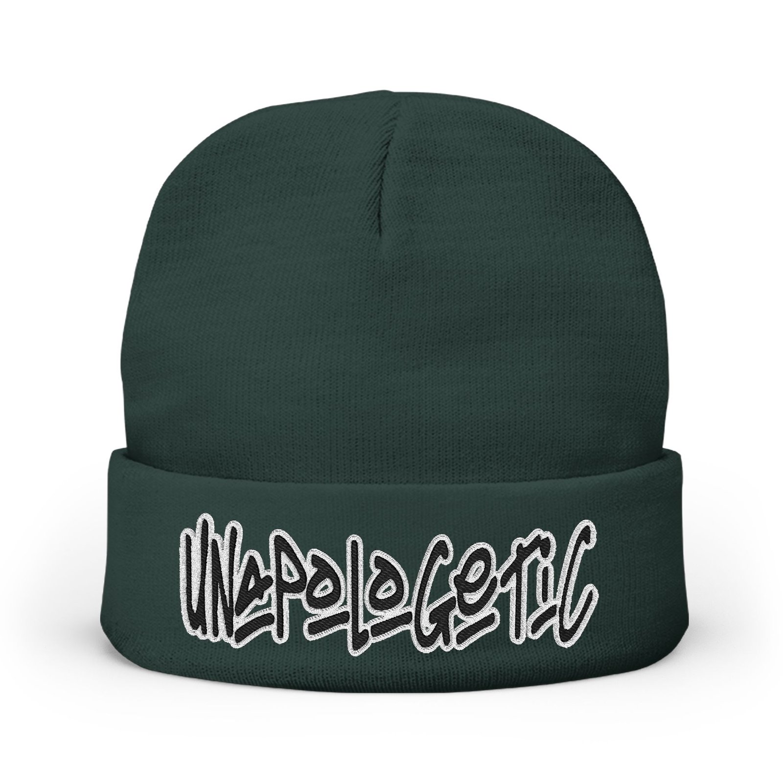Embroidered "UNAPOLOGETIC" Knit Beanie – Street Style Winter Hat - Image 9