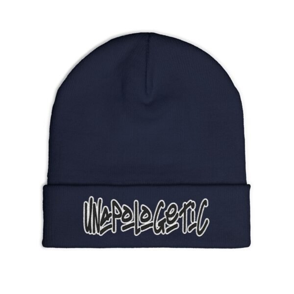 Embroidered "UNAPOLOGETIC" Knit Beanie – Street Style Winter Hat - Image 15