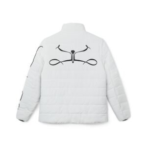 Queen Puffer Jacket — Women's Monochrome Logo Winter Coat - Image 2