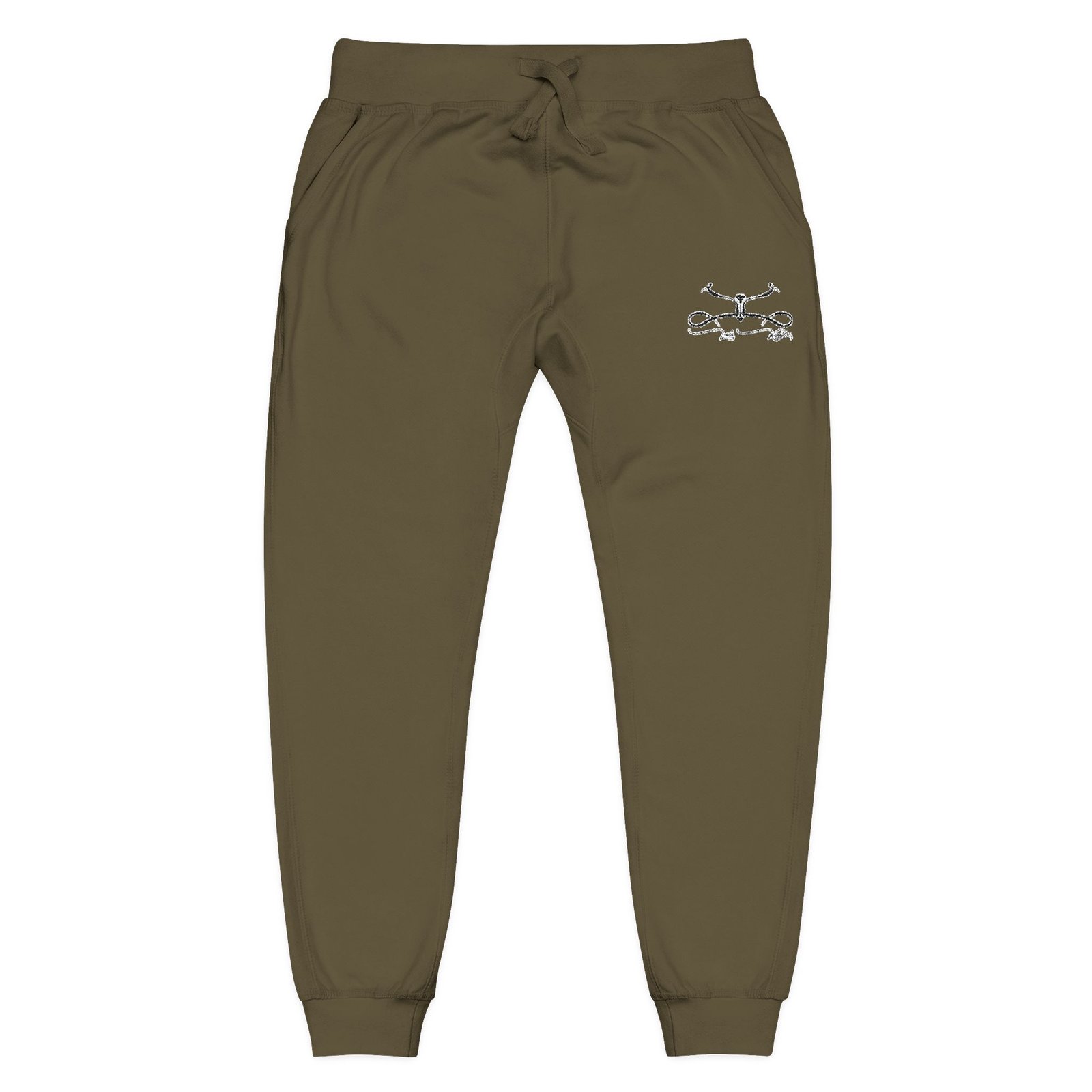 Embroidered Floral Joggers — Coral Fleece Sweatpants - Image 5