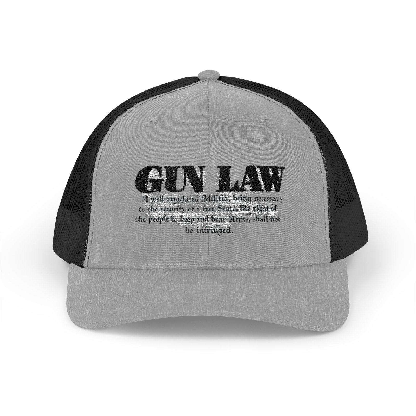 Gun Law Embroidered Rodeo Rope Snapback Trucker Cap - Image 21