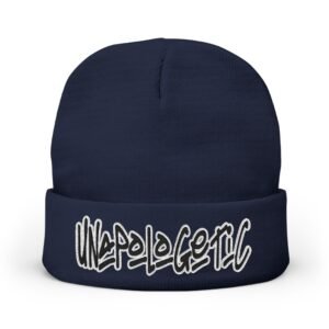 Embroidered "UNAPOLOGETIC" Knit Beanie – Street Style Winter Hat - Image 13