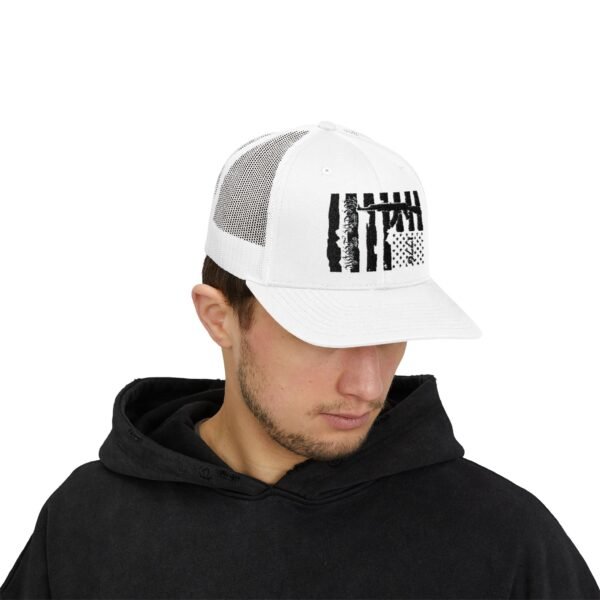 1776 Embroidered Rodeo Rope Snapback Trucker Cap - Image 3