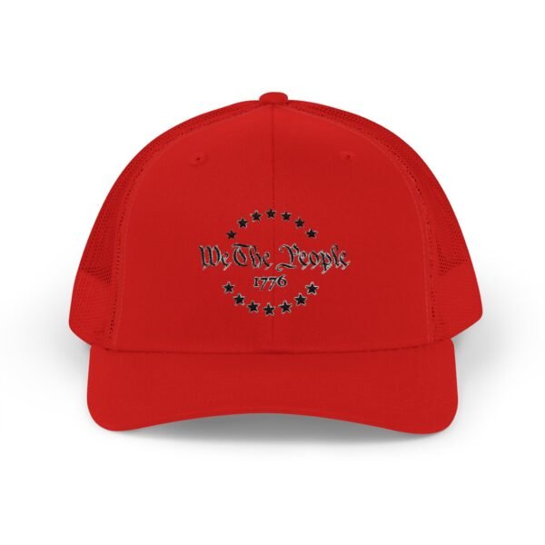 1776 Embroidered Rodeo Rope Snapback Trucker Cap - Image 5