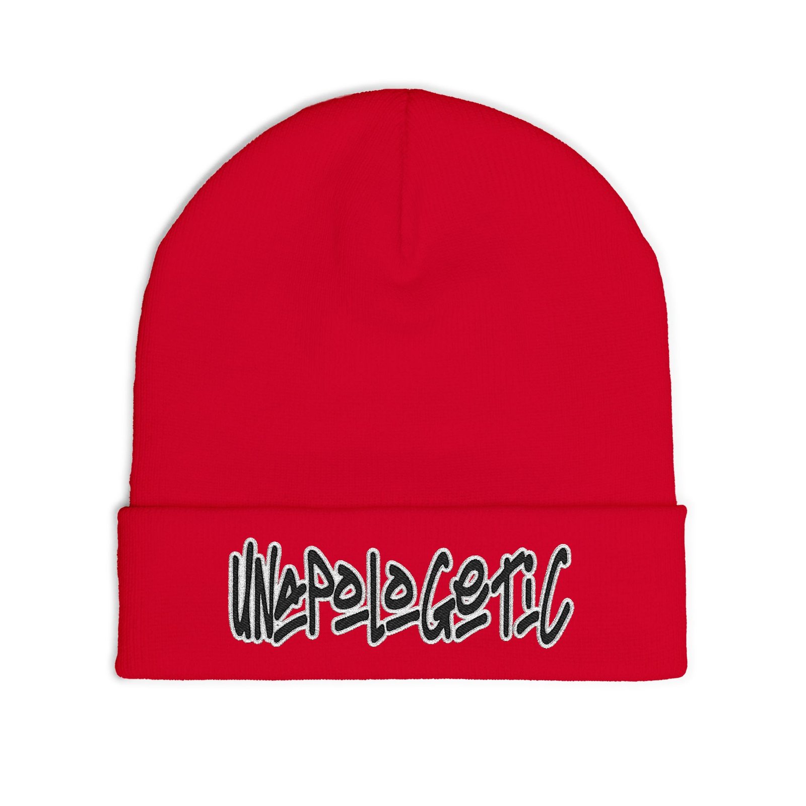 Embroidered "UNAPOLOGETIC" Knit Beanie – Street Style Winter Hat - Image 23