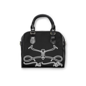 Shoulder Handbag with Artistic Design - Image 1