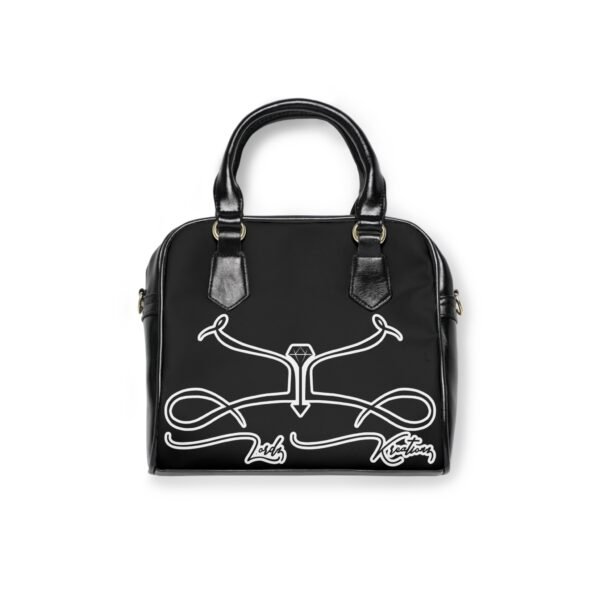 Shoulder Handbag with Artistic Design - Image 1