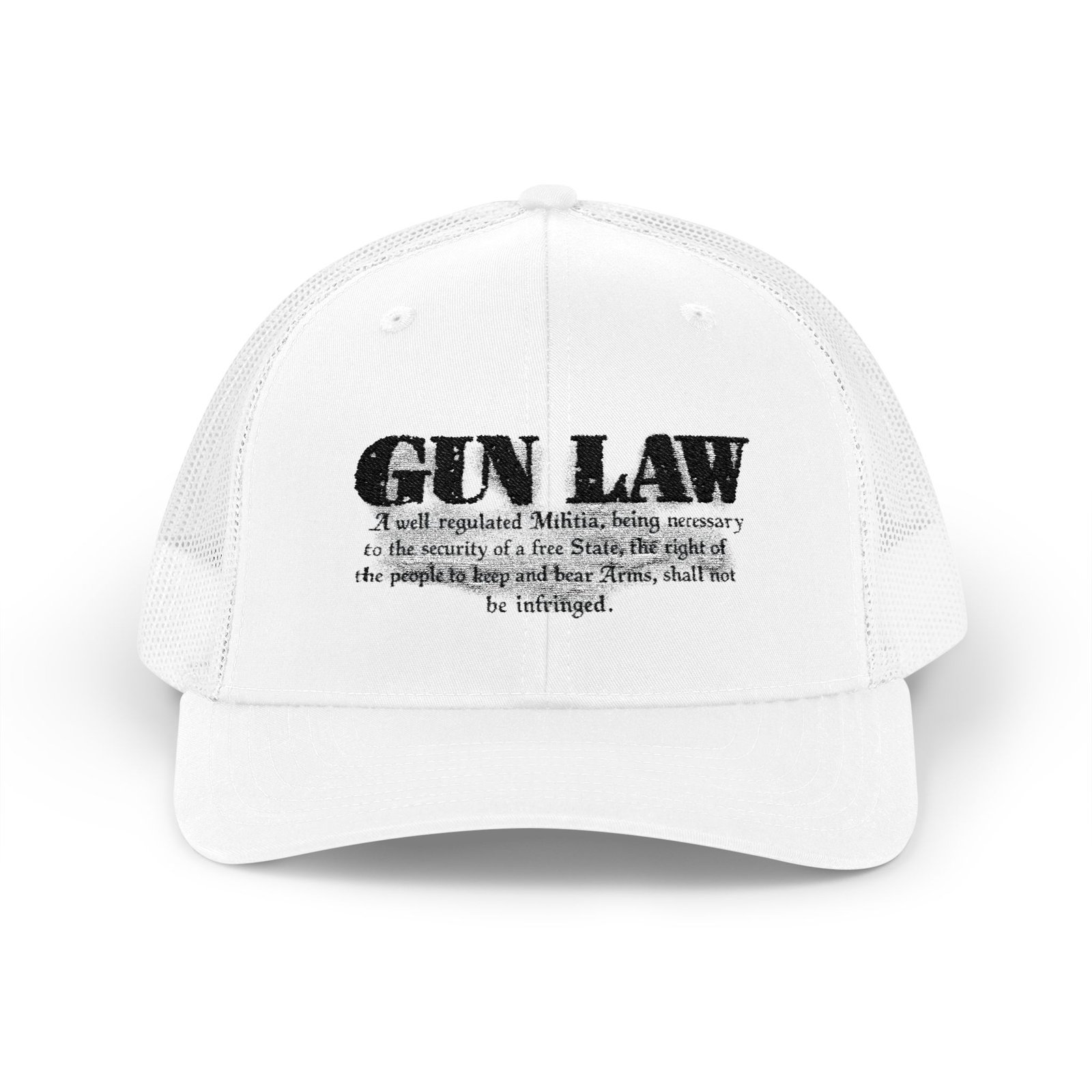 Gun Law Embroidered Rodeo Rope Snapback Trucker Cap - Image 1