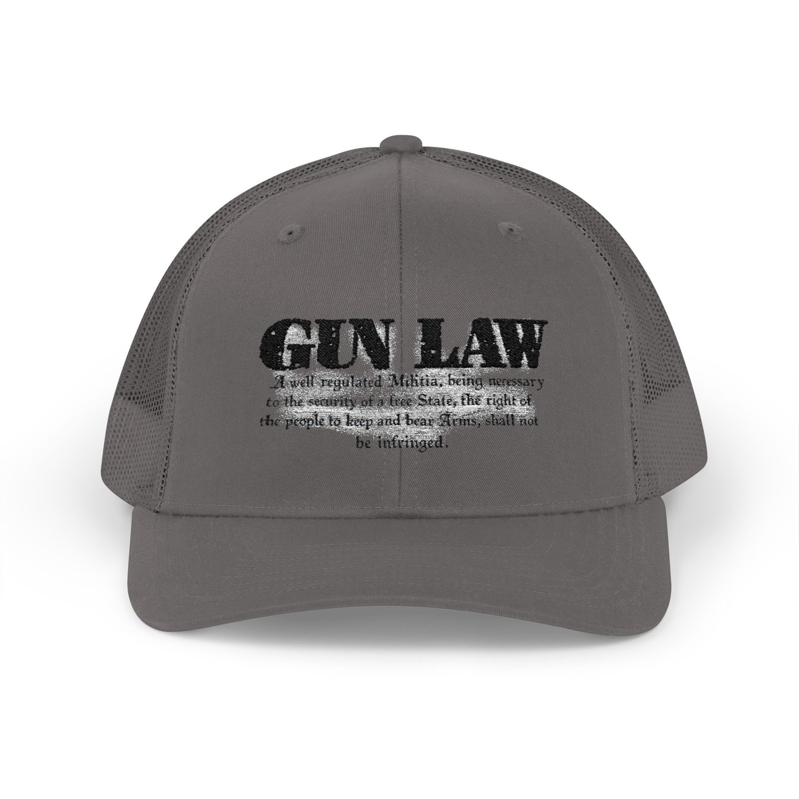 Gun Law Embroidered Rodeo Rope Snapback Trucker Cap - Image 9