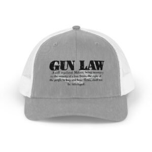 Gun Law Embroidered Rodeo Rope Snapback Trucker Cap - Image 29