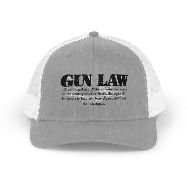 Gun Law Embroidered Rodeo Rope Snapback Trucker Cap - Image 29